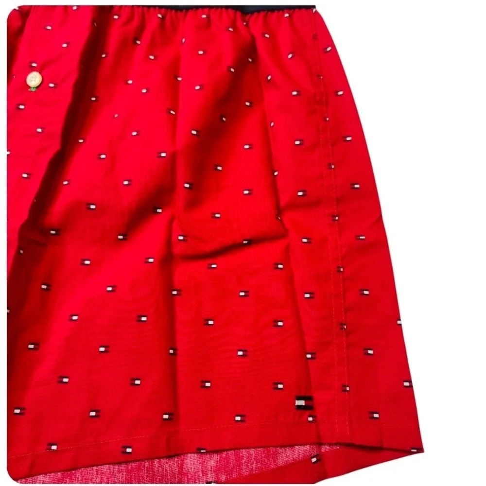 Tommy Hilfiger Men's Slim Fit Woven Boxer Short Red Size L